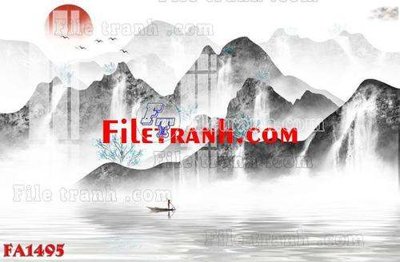 File gốc File gốc in bộ tranh decor treo tráng gương canvas FA1495 (in 3D) nghệ thuật