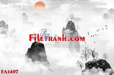 File tranh File gốc in bộ tranh decor treo tráng gương canvas FA1497 (ảnh gốc) in trần 3D