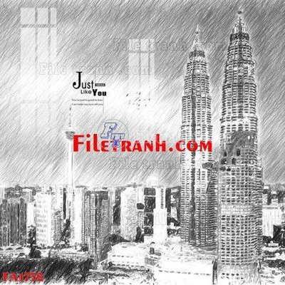 File tranh File gốc in bộ tranh decor treo tráng gương canvas FA1732 (ảnh gốc) cho in ấn kỹ thuật số