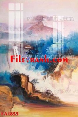 File tranh in trần 3D File gốc in bộ tranh decor treo tráng gương canvas FA1825 (ảnh gốc)