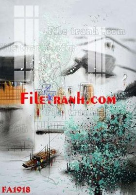 Download file ảnh gốc File gốc in bộ tranh decor treo tráng gương canvas FA1918 để in ấn
