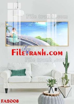 File tranh gốc File gốc in bộ tranh decor treo tráng gương canvas FA2008 (bản đẹp) độc quyền