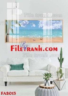 File tranh File gốc in bộ tranh decor treo tráng gương canvas FA2013 (file gốc) chủ đề phong thủy