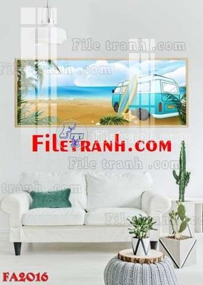 File in trần File gốc in bộ tranh decor treo tráng gương canvas FA2016 (bản gốc) mây trời