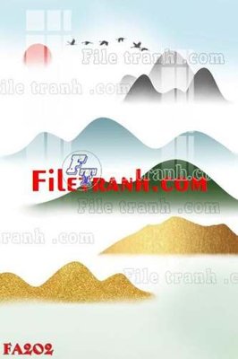 File tranh File gốc in bộ tranh decor treo tráng gương canvas FA202 (file gốc) chuẩn màu in