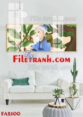 File gốc File gốc in bộ tranh decor treo tráng gương canvas FA2100 (trang trí) phòng ngủ