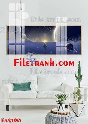 File in trần File gốc in bộ tranh decor treo tráng gương canvas FA2190 (bản gốc) 5D