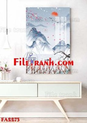 File tranh File gốc in bộ tranh decor treo tráng gương canvas FA2273 (bản gốc) treo phòng ăn