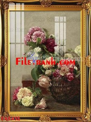 File in mica File gốc in bộ tranh decor treo tráng gương canvas FA2432 (bản gốc) làm vách ngăn