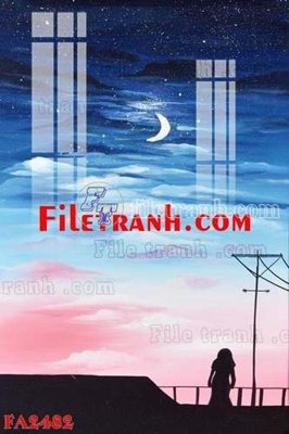 Hình ảnh file gốc in lụa File gốc in bộ tranh decor treo tráng gương canvas FA2482