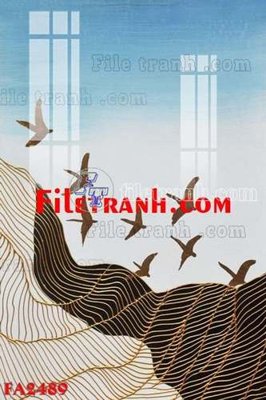 File gốc File gốc in bộ tranh decor treo tráng gương canvas FA2489 (cho in 3D) độc đáo