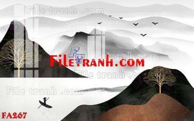 File PSD File gốc in bộ tranh decor treo tráng gương canvas FA267 (gốc) tách lớp chi tiết