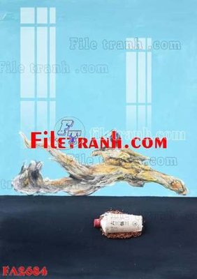 File in mica File gốc in bộ tranh decor treo tráng gương canvas FA2684 (bản gốc) làm vách ngăn