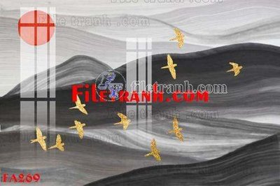 File ảnh File gốc in bộ tranh decor treo tráng gương canvas FA269 (gốc) cho trang trí nhà hàng