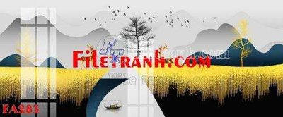 File gốc File gốc in bộ tranh decor treo tráng gương canvas FA283 (in 3D) cho trang trí
