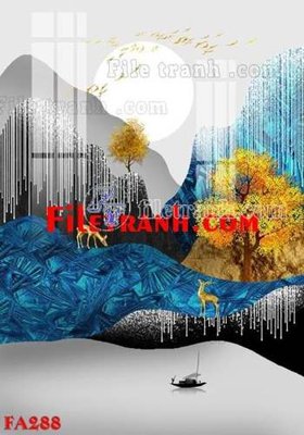 File ảnh File gốc in bộ tranh decor treo tráng gương canvas FA288 (gốc) in Hiflex