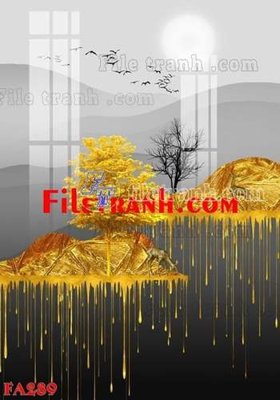 File gốc File gốc in bộ tranh decor treo tráng gương canvas FA289 (cho in 3D) độc đáo