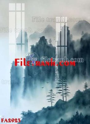 Tải file File gốc in bộ tranh decor treo tráng gương canvas FA2923 (gốc) làm file tranh quảng cáo