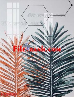 File gốc File gốc in bộ tranh decor treo tráng gương canvas FA2980 (in lụa) hoa văn cổ điển