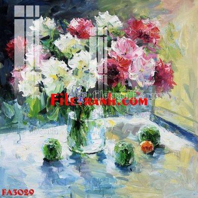 File tranh File gốc in bộ tranh decor treo tráng gương canvas FA3029 (bản gốc) in lụa 5D