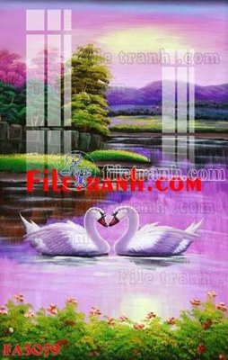 File ảnh File gốc in bộ tranh decor treo tráng gương canvas FA3079 (gốc) in Hiflex
