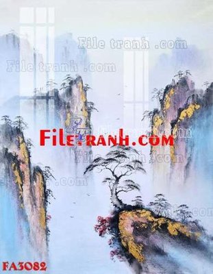 Hình ảnh file gốc in trần nhà File gốc in bộ tranh decor treo tráng gương canvas FA3082