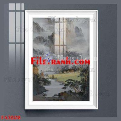 File gốc File gốc in bộ tranh decor treo tráng gương canvas FA3208 (phong cách) châu Âu