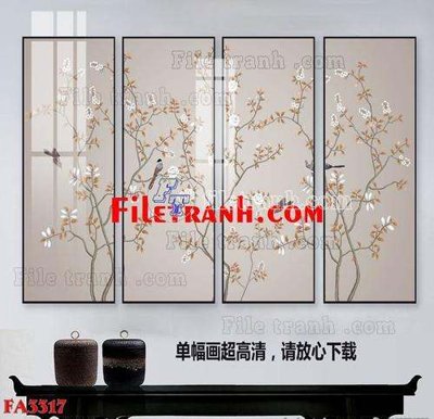 Hình ảnh file gốc File gốc in bộ tranh decor treo tráng gương canvas FA3317 cho in UV