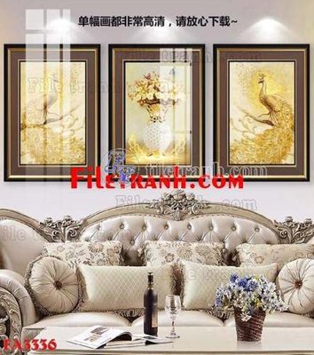File gốc File gốc in bộ tranh decor treo tráng gương canvas FA3336 (dành cho trang trí nội thất)