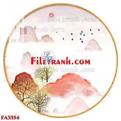 File tranh File gốc in bộ tranh decor treo tráng gương canvas FA3354 (bản gốc) in lụa 5D