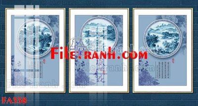 File tranh File gốc in bộ tranh decor treo tráng gương canvas FA338 (bản gốc) treo phòng ăn
