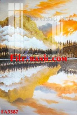 File tranh File gốc in bộ tranh decor treo tráng gương canvas FA3387 (gốc) chủ đề động vật