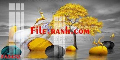 File tranh File gốc in bộ tranh decor treo tráng gương canvas FA3470 (ảnh gốc) không bị mờ