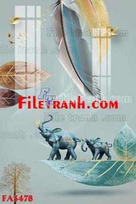 Tải file tranh gốc File gốc in bộ tranh decor treo tráng gương canvas FA3478 chất lượng cao
