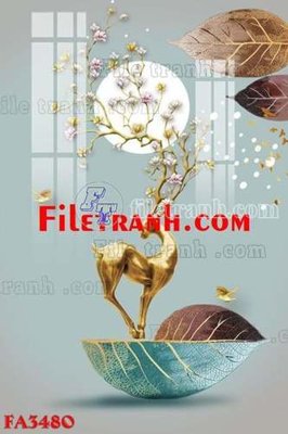 File gốc File gốc in bộ tranh decor treo tráng gương canvas FA3480 (bản quyền) cho in ấn
