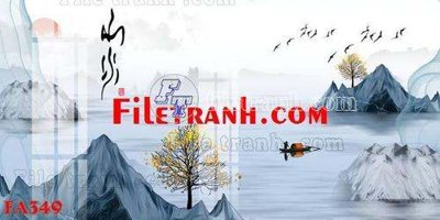 Tải file File gốc in bộ tranh decor treo tráng gương canvas FA349 (gốc) chủ đề hoa sen