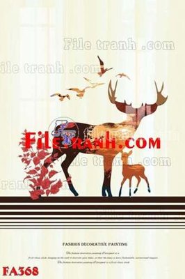 File in trần File gốc in bộ tranh decor treo tráng gương canvas FA368 (file gốc) xuyên sáng