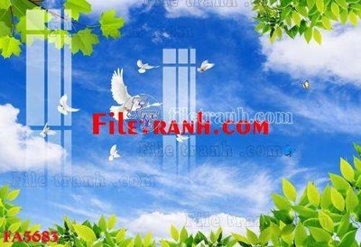 File in mica File gốc in bộ tranh decor treo tráng gương canvas FA3683 (bản gốc) làm vách ngăn