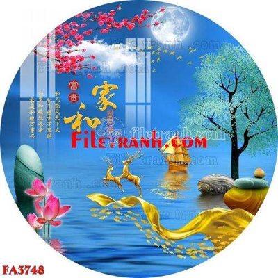 File gốc File gốc in bộ tranh decor treo tráng gương canvas FA3748 (in lụa) chi tiết cao