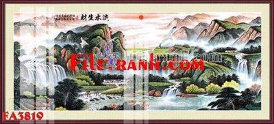 Tải file gốc in lụa File gốc in bộ tranh decor treo tráng gương canvas FA3819 siêu nét