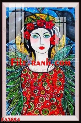 Ảnh gốc File gốc in bộ tranh decor treo tráng gương canvas FA3824 (nét căng) in mica