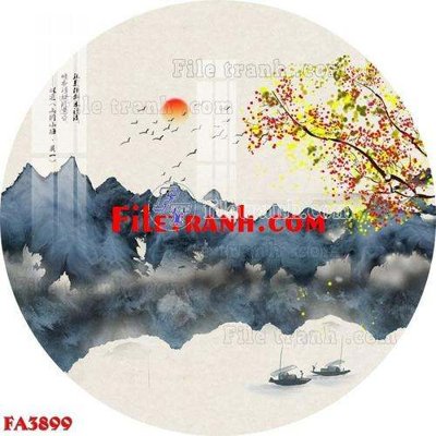 File tranh File gốc in bộ tranh decor treo tráng gương canvas FA3899 (gốc) in vải canvas