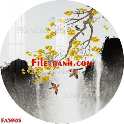 File gốc File gốc in bộ tranh decor treo tráng gương canvas FA3903 (in lụa) chi tiết cao