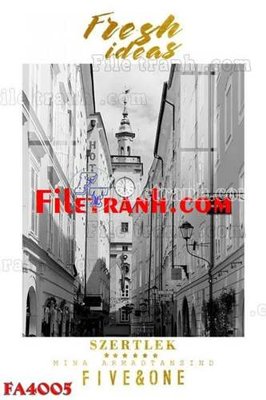 File gốc File gốc in bộ tranh decor treo tráng gương canvas FA4005 (in lụa) tranh mã đáo