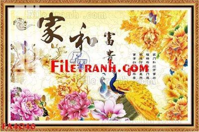 File gốc File gốc in bộ tranh decor treo tráng gương canvas FA4046 (in lụa) họa tiết 3D