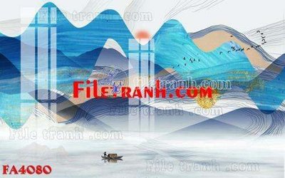 File in trần File gốc in bộ tranh decor treo tráng gương canvas FA4080 (file gốc) phong thủy