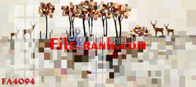 Cung cấp file tranh gốc File gốc in bộ tranh decor treo tráng gương canvas FA4094 độc quyền