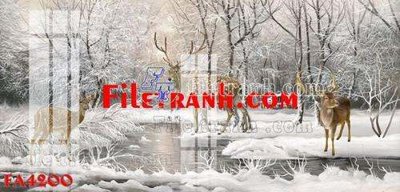 Ảnh gốc File gốc in bộ tranh decor treo tráng gương canvas FA4200 (nét căng) in mica