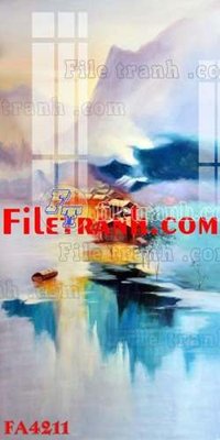 File in trần File gốc in bộ tranh decor treo tráng gương canvas FA4211 (bản gốc) mây trời