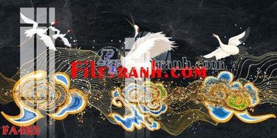 File in trần File gốc in bộ tranh decor treo tráng gương canvas FA422 (bản gốc) bầu trời